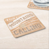 引用文 |山々が呼び出している スクエアペーパーコースター (アングル)