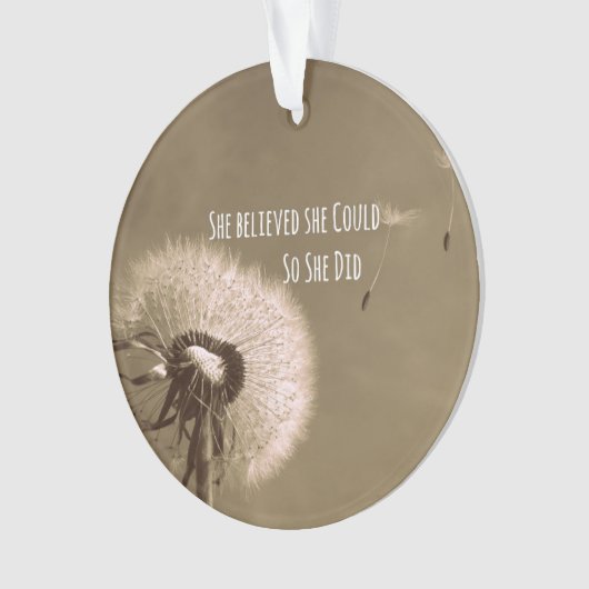 引用文：彼女信じはそうすることができた オーナメント (正面)