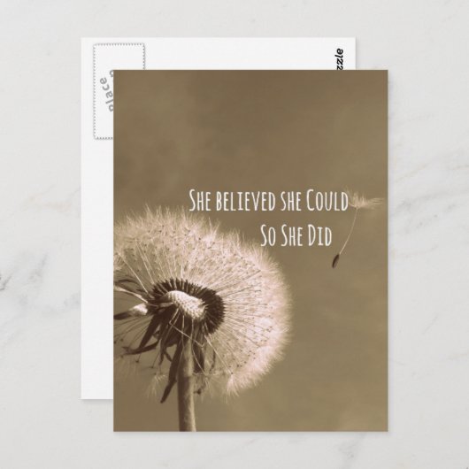 引用文：彼女信じはそうすることができた ポストカード (正面/裏面)