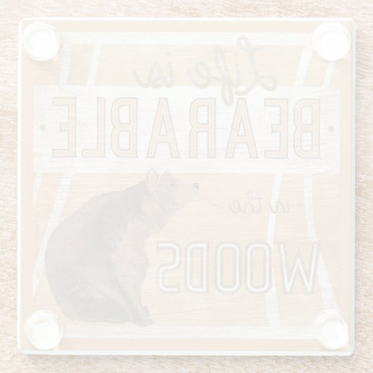 引用文 |森の中で人生は耐えられる ガラスコースター (裏面)