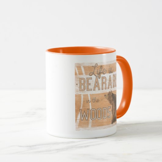 引用文 |森の中で人生は耐えられる マグカップ (正面右)