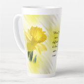 引用文: 「水仙を見たら···」  フローラ写真 カフェラテマグ (左アングル)