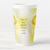 引用文: 「水仙を見たら···」  フローラ写真 カフェラテマグ (正面)