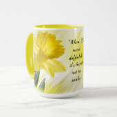引用文: 「水仙を見ると…」 花の写真 マグカップ (正面左)