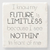 引用文 – 無限の未来ホワイトストーンコースター ストーンコースター (正面)