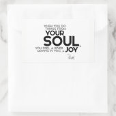 引用文：瑠美：あなたの魂、喜び 長方形シール (バッグ)