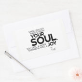 引用文：瑠美：あなたの魂、喜び 長方形シール (封筒)