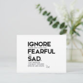 引用文：瑠美：恐ろしく悲しい気持ちを無視する ポストカード (スタンド正面)