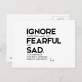 引用文：瑠美：恐ろしく悲しい気持ちを無視する ポストカード (正面/裏面)