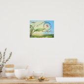 引用文「神が時間を作ったとき、神は多くのものを作った」 ポスター (キッチン)