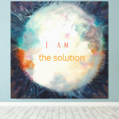 引用文、私はソリューション、美しい球体アクリル キャンバスプリント (インサイチュ (ウッドフロア))