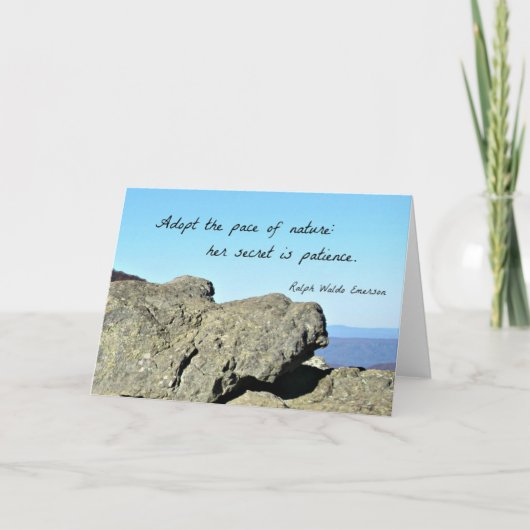 引用文:自然のペースを採用….. カード (正面)