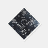 引用文「雪片は冬の蝶」 スタンダードカクテルナプキン (角)
