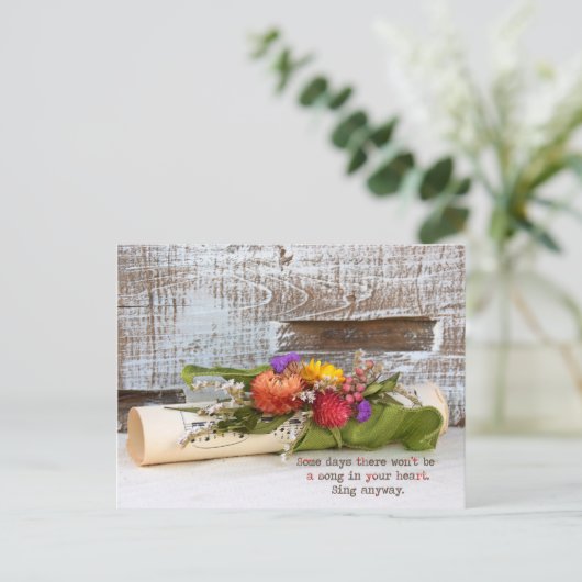 引用文(音楽と花) シーズンポストカード (スタンド正面)