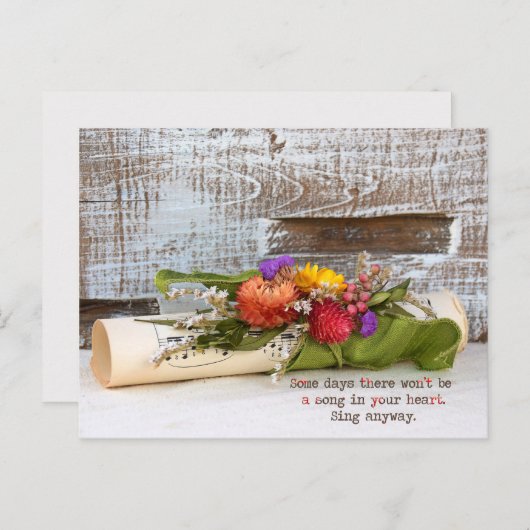 引用文（音楽と花） シーズンポストカード (正面/裏面)