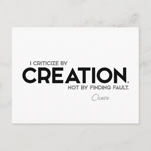 引用文: Cicero：創造による批判 ポストカード (正面)