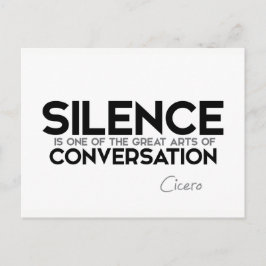 引用文: Cicero:沈黙、会話 ポストカード