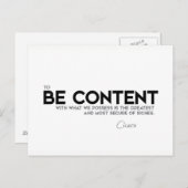 引用文: Cicero: Be content ポストカード (正面/裏面)