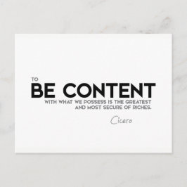 引用文: Cicero: Be content ポストカード