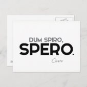 引用文: Cicero: Dum spiro, spero ポストカード (正面/裏面)
