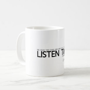 引用文: Epictetus: 二度聞いて下さい コーヒーマグカップ
