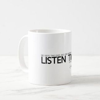 引用文: Epictetus: 二度聞いて下さい コーヒーマグカップ