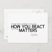 引用文: Eptetus:どのように反応するか ポストカード (正面/裏面)