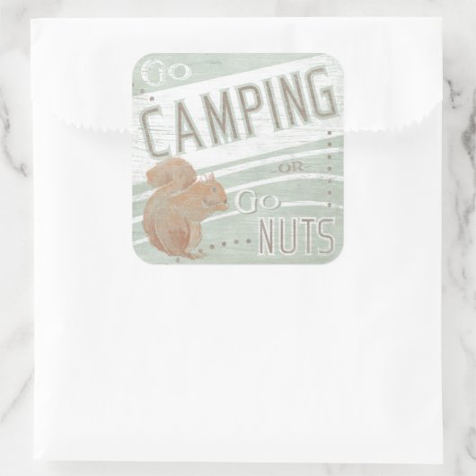 引用文 | Go CampingまたはGo Nuts スクエアシール (バッグ)