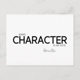 引用文: Heraclitus：人間のキャラクター ポストカード