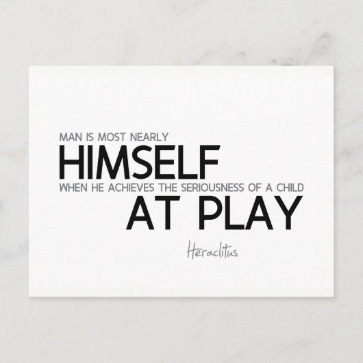 引用文: Heraclitus: 遊 ポストカード (正面)