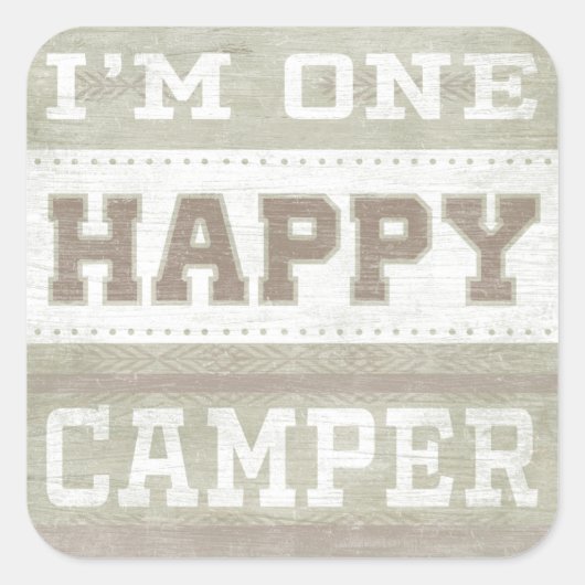 引用文 | I'm One Happy Camper スクエアシール (正面)