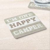 引用文 | I'm One Happy Camper スクエアペーパーコースター (アングル)