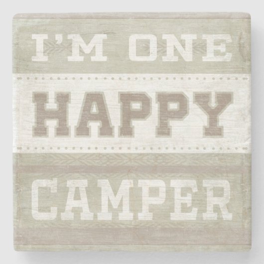 引用文 | I'm One Happy Camper ストーンコースター (正面)