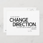 引用文: Lao Tzu：方向の変更 ポストカード (正面/裏面)