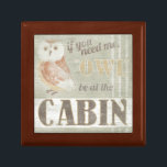 引用文 | Owl Be The Cabin ギフトボックス<br><div class="desc">引用文 |フクロウはキャビンにいる。アーティスト： June Erica Vess.イメージID: 106119D。</div>