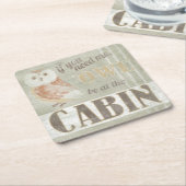 引用文 | Owl Be The Cabin スクエアペーパーコースター (アングル)