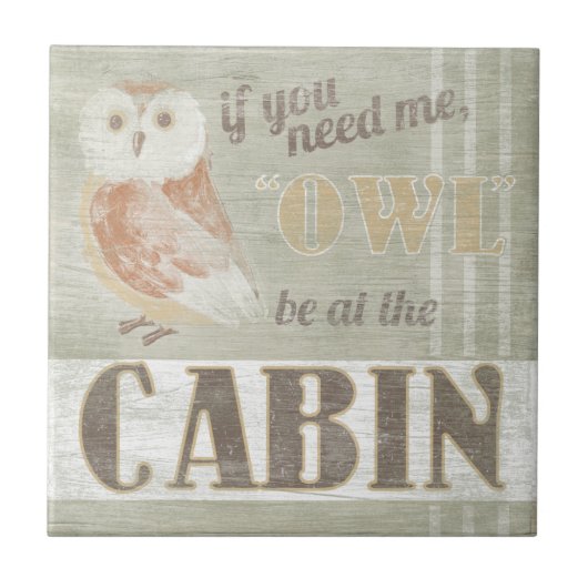 引用文 | Owl Be The Cabin タイル (正面)
