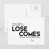 引用文: Rumi 来: Lose round ポストカード (正面/裏面)