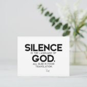 引用文: Rumi: 沈黙: 神の言語 ポストカード (スタンド正面)