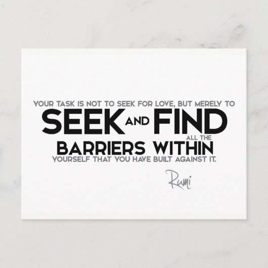 引用文:Rumi：自分自身の壁 ポストカード (正面)