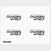 引用文: Rumi: 自分自身の変更 長方形シール (シート)