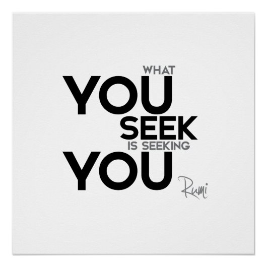 引用文: Rumi - You Seek ポスター (正面)