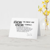 引用文:Sun Tzu:敵と味方を知れ カード (黄色い花)