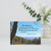 引用文about America by Abraham Lincoln ポストカード (スタンド正面)