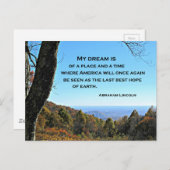 引用文about America by Abraham Lincoln ポストカード (正面/裏面)