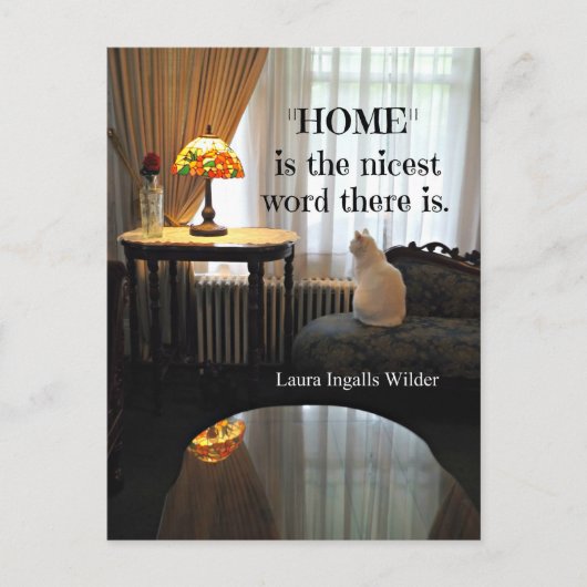 引用文about home, by Laura Ingalls Wilder ポストカード (正面)