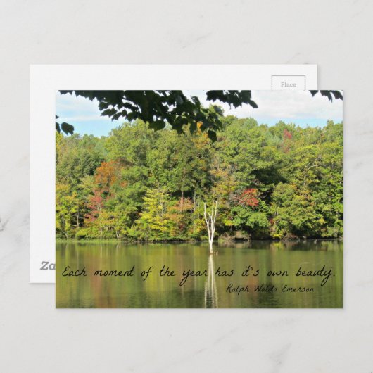 引用文about seasons by R.W. Emerson ポストカード (正面/裏面)