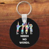 引用文Asl愛は言葉を必要としない キーホルダー (正面)