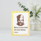 引用文by孔子古い破れた紙テクスチャ ポストカード (スタンド正面)