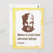 引用文by孔子古い破れた紙テクスチャ ポストカード (正面/裏面)